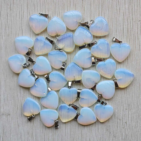 White Opal Stone Heart-ToShay.org