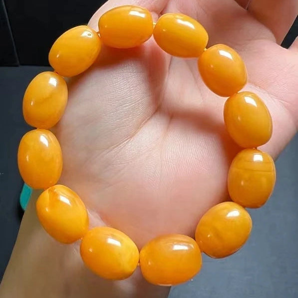 Yellow Amber Bead Bracelet-ToShay.org