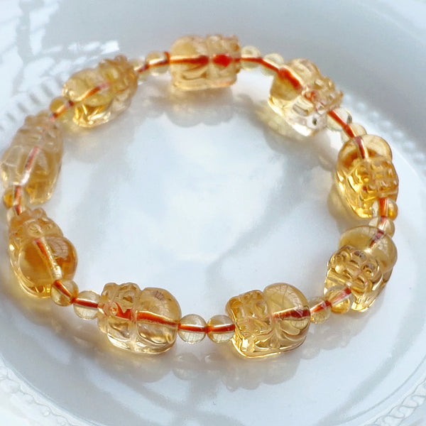 Yellow Citrine Pi Xiu Bracelet-ToShay.org
