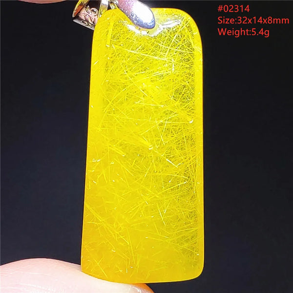 Gold Rutilated Quartz Pendant-ToShay.org