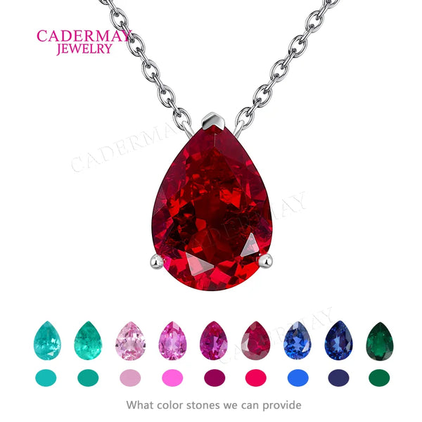 Red Ruby Pendant Necklace-ToShay.org