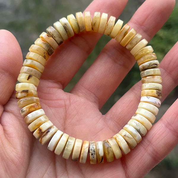 Yellow Amber Bead Bracelets-ToShay.org