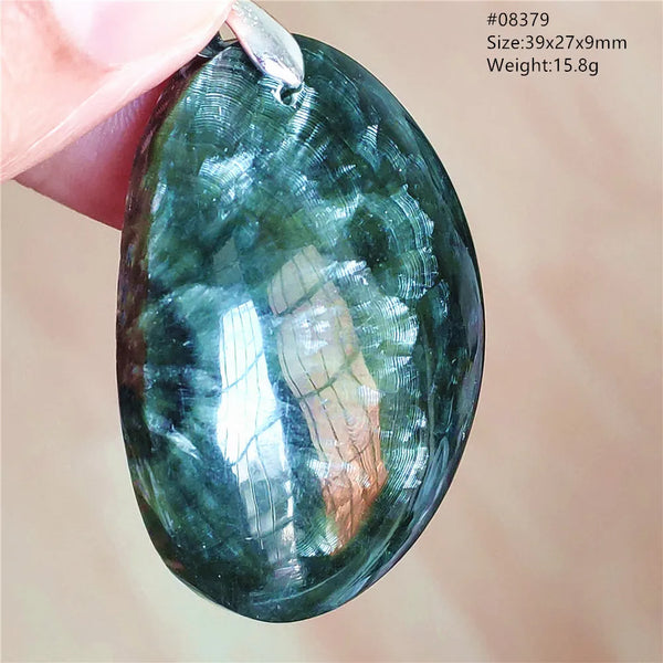 Green Seraphinite Pendant-ToShay.org