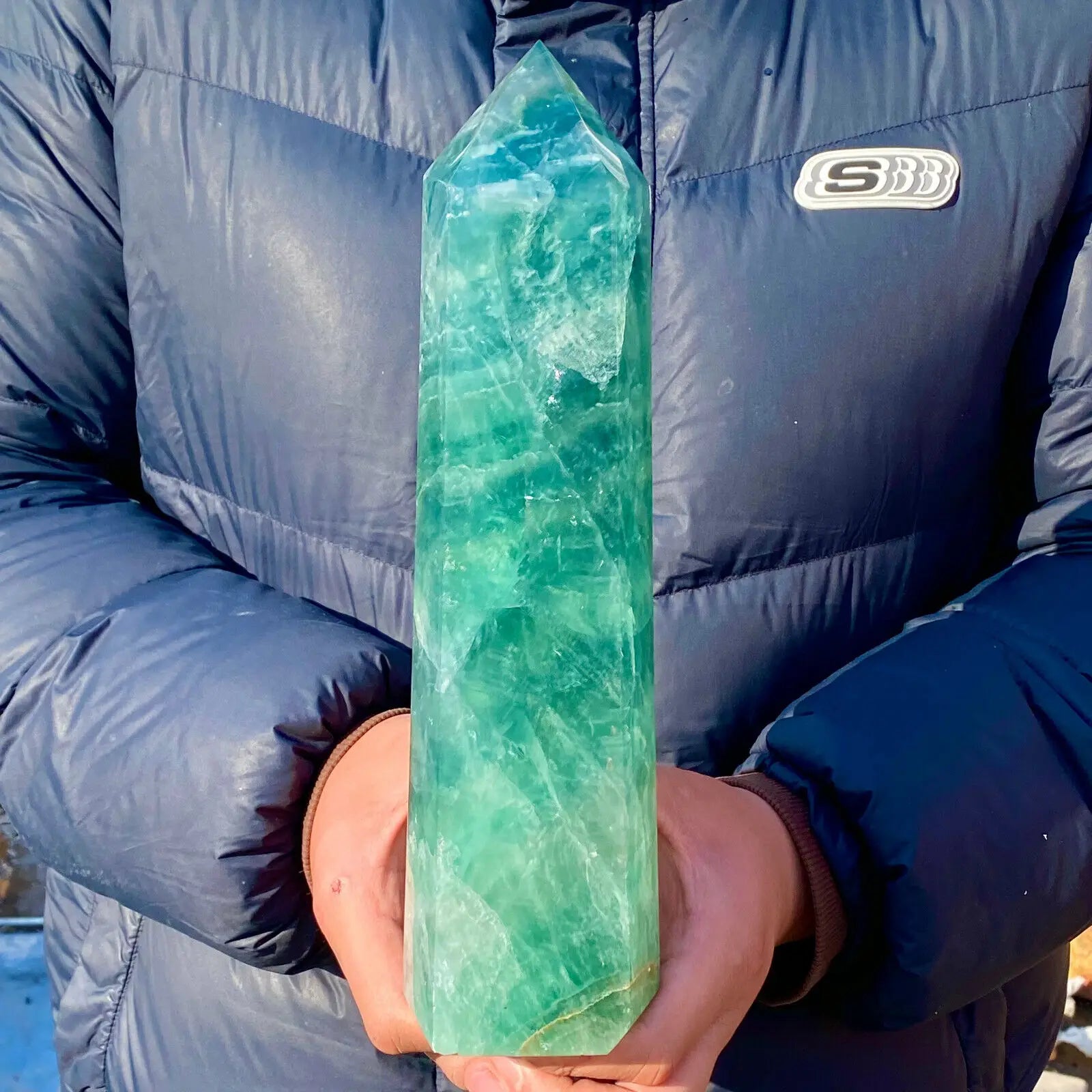 Green Fluorite Crystal Column-ToShay.org