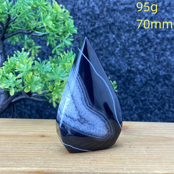 Black Silk Agate Torch-ToShay.org