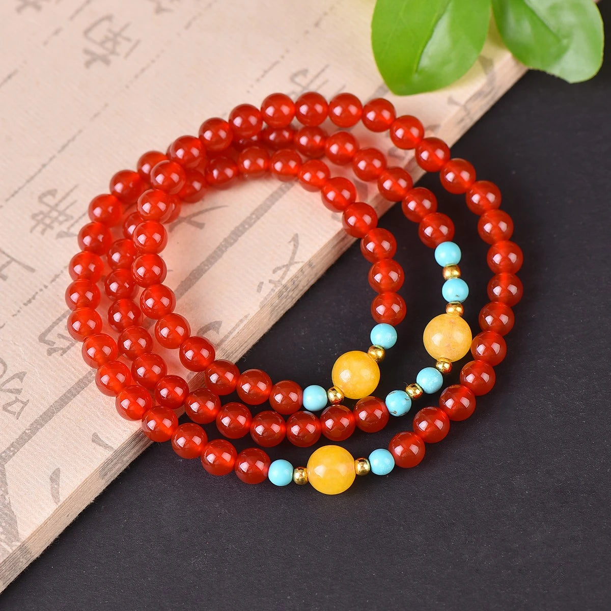 Red Agate Wrap Bracelet-ToShay.org