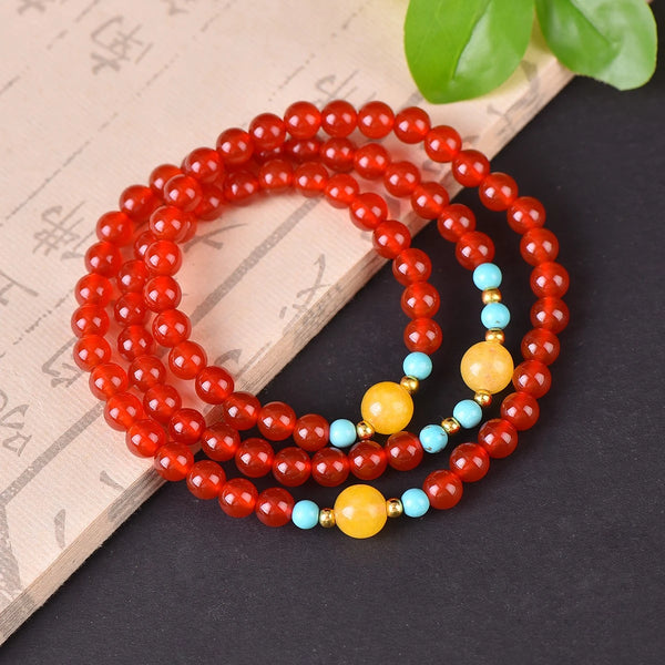 Red Agate Wrap Bracelet-ToShay.org