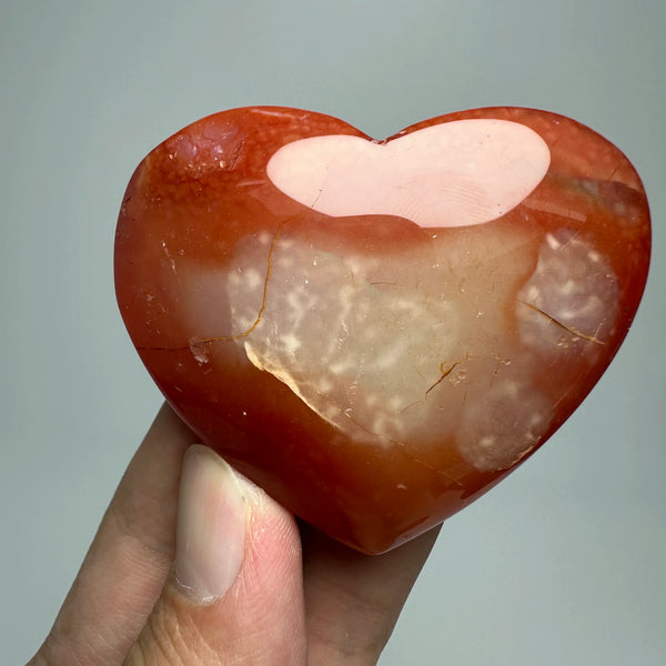 Red Agate Geode Heart-ToShay.org