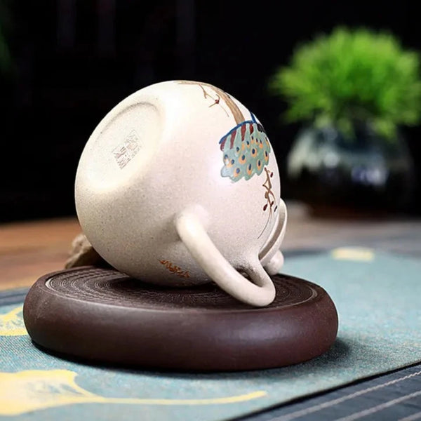 White Clay Dragon Egg Tea Pot-ToShay.org