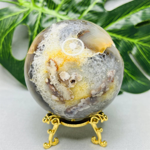 Yellow Agate Geode Ball-ToShay.org