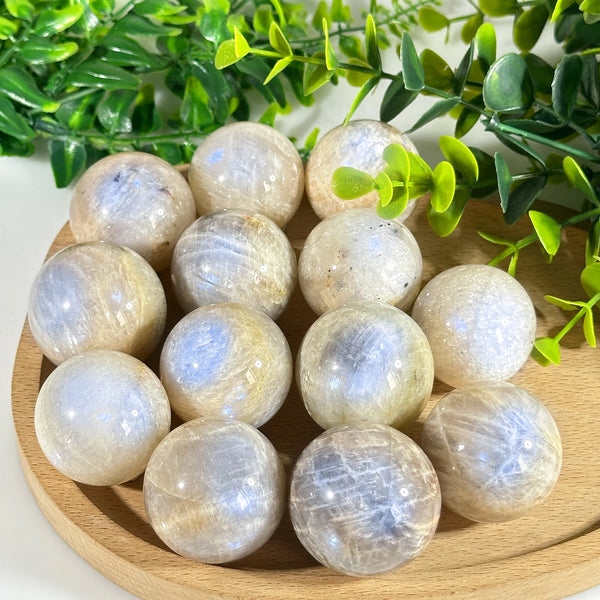 Rainbow Moonstone Ball-ToShay.org