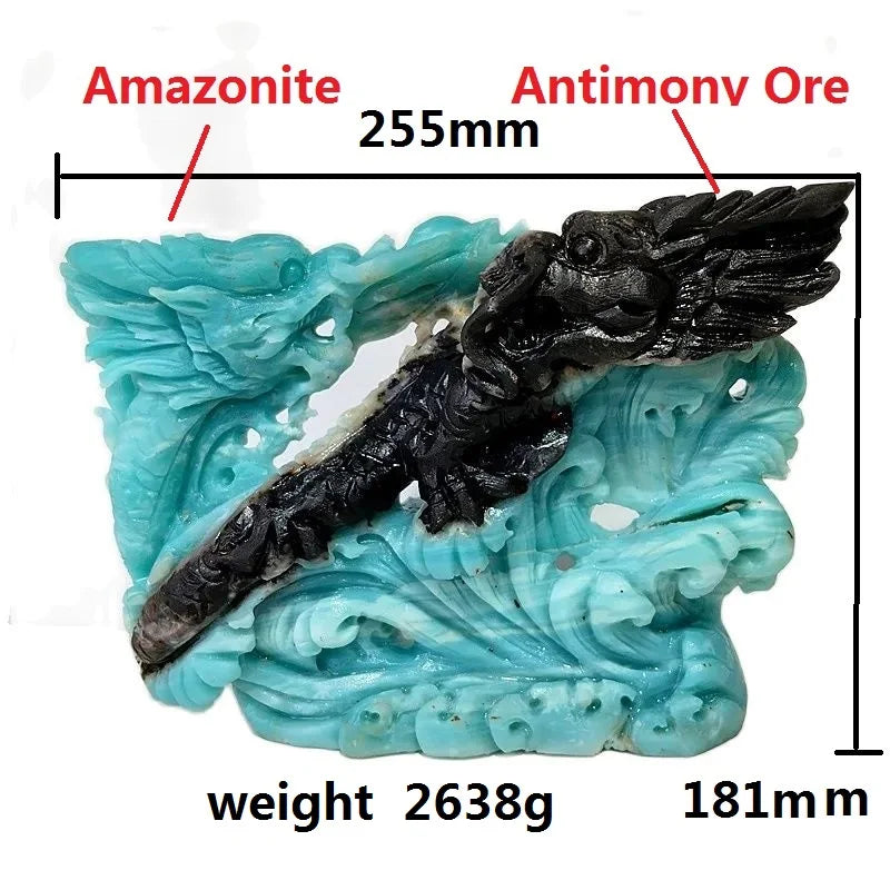 Blue Amazonite Crystal Dragon-ToShay.org