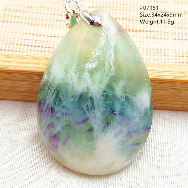 Green Blue Fluorite Pendant-ToShay.org