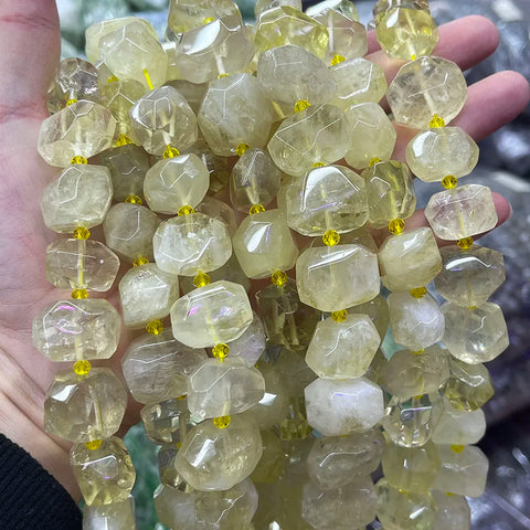 Yellow Lemon Crystal Beads-ToShay.org
