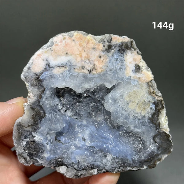 White Agate Crystal Cave Egg-ToShay.org