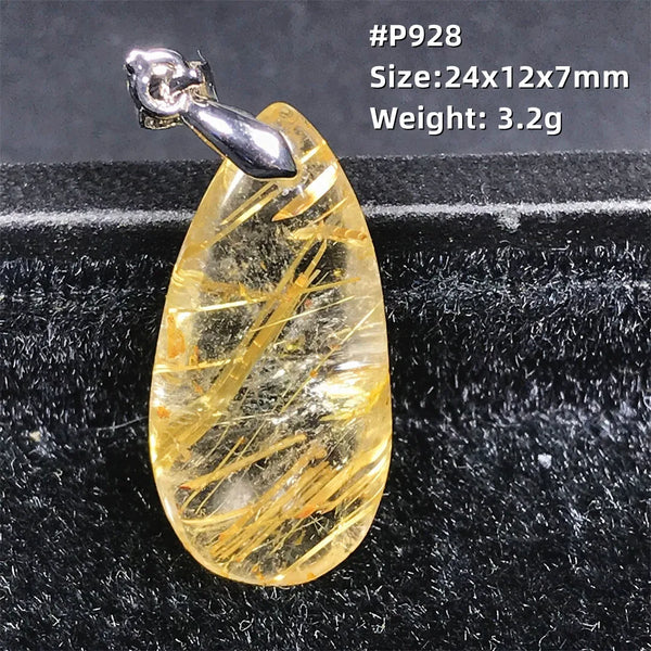 Gold Rutilated Quartz Pendant-ToShay.org