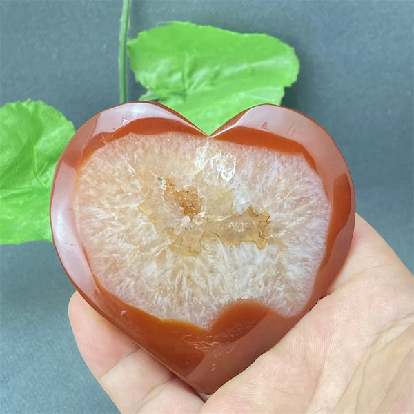 Red Agate Geode Heart-ToShay.org