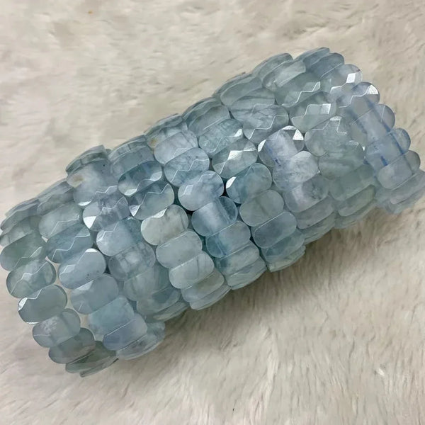 Blue Aquamarine Bead Bracelets-ToShay.org