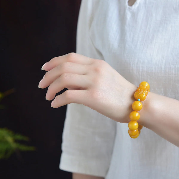 Orange Amber Bracelet-ToShay.org