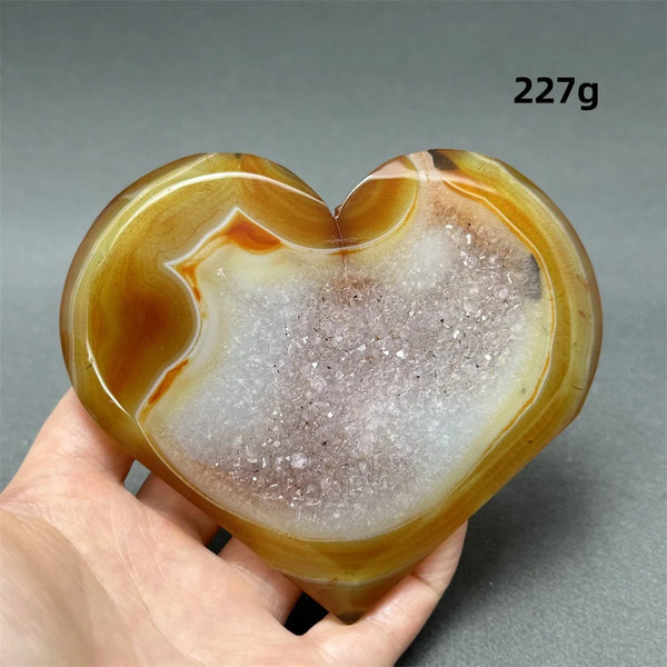 Red Agate Geode Heart-ToShay.org