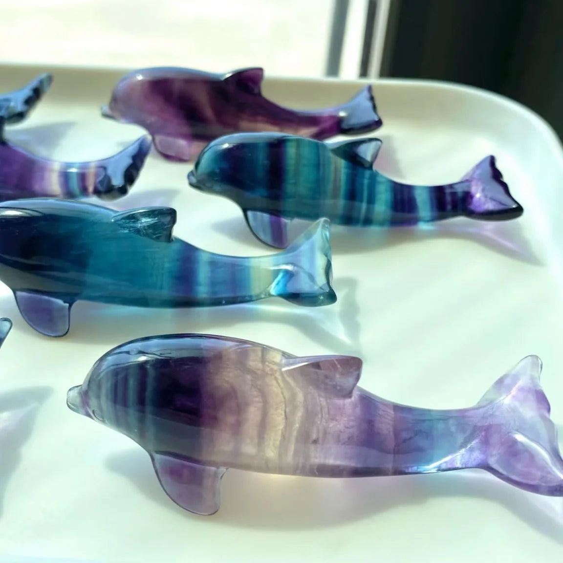 Rainbow Fluorite Figurines-ToShay.org