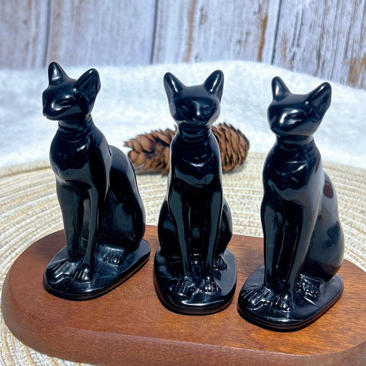Black Obsidian Egyptian Cat-ToShay.org
