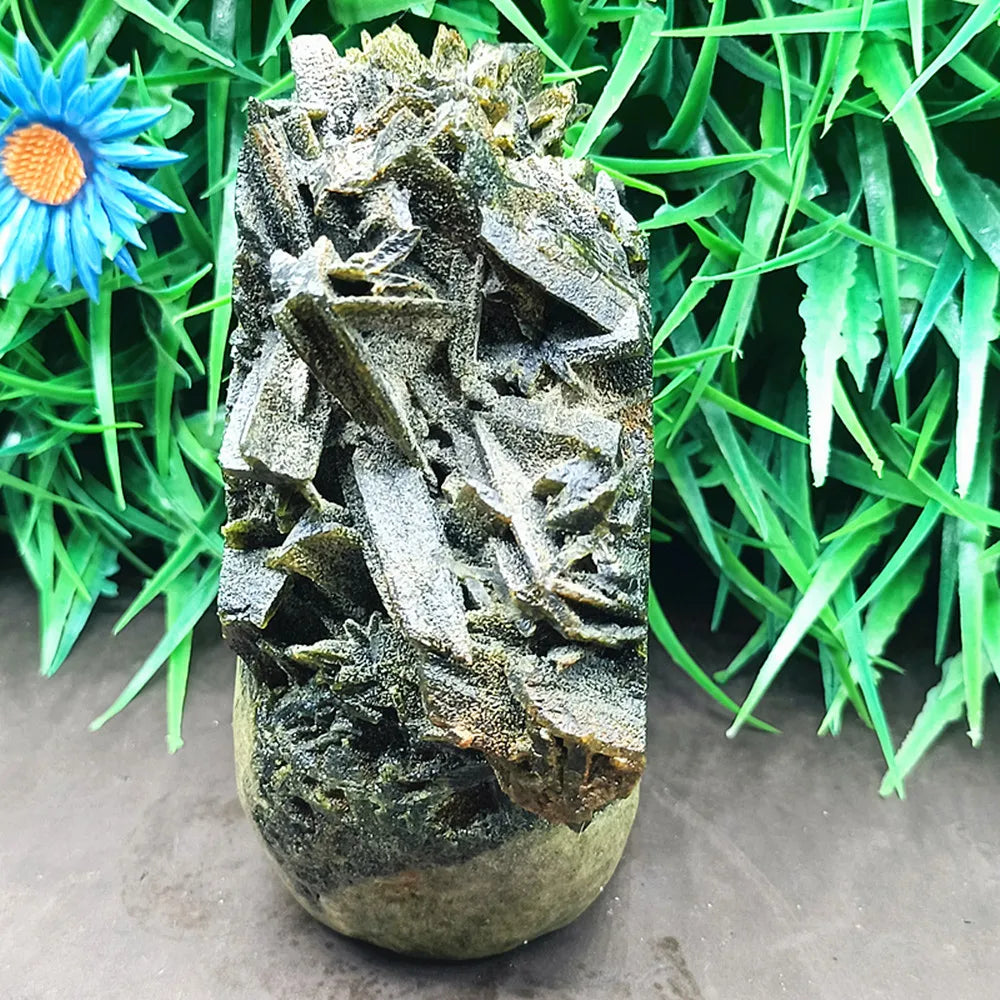 Green Crystal Cluster Skull-ToShay.org