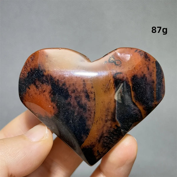 Red Black Striped Agate Heart-ToShay.org