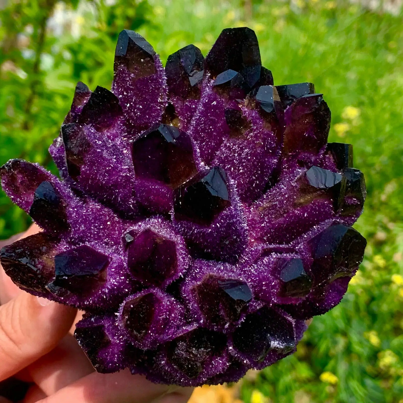 Violet Ghost Phantom Quartz Cluster-ToShay.org