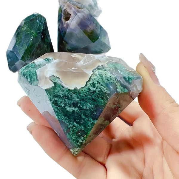 Green Moss Agate Diamond-ToShay.org