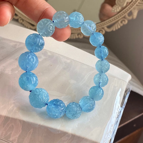 Blue Aquamarine Bracelet-ToShay.org