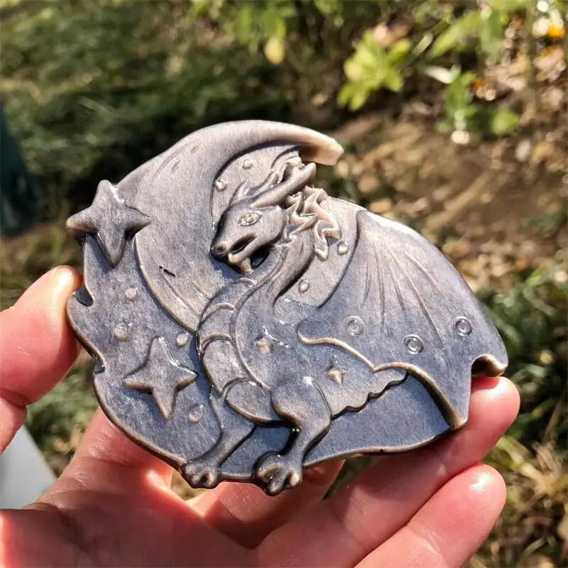 Silver Obsidian Dragon-ToShay.org