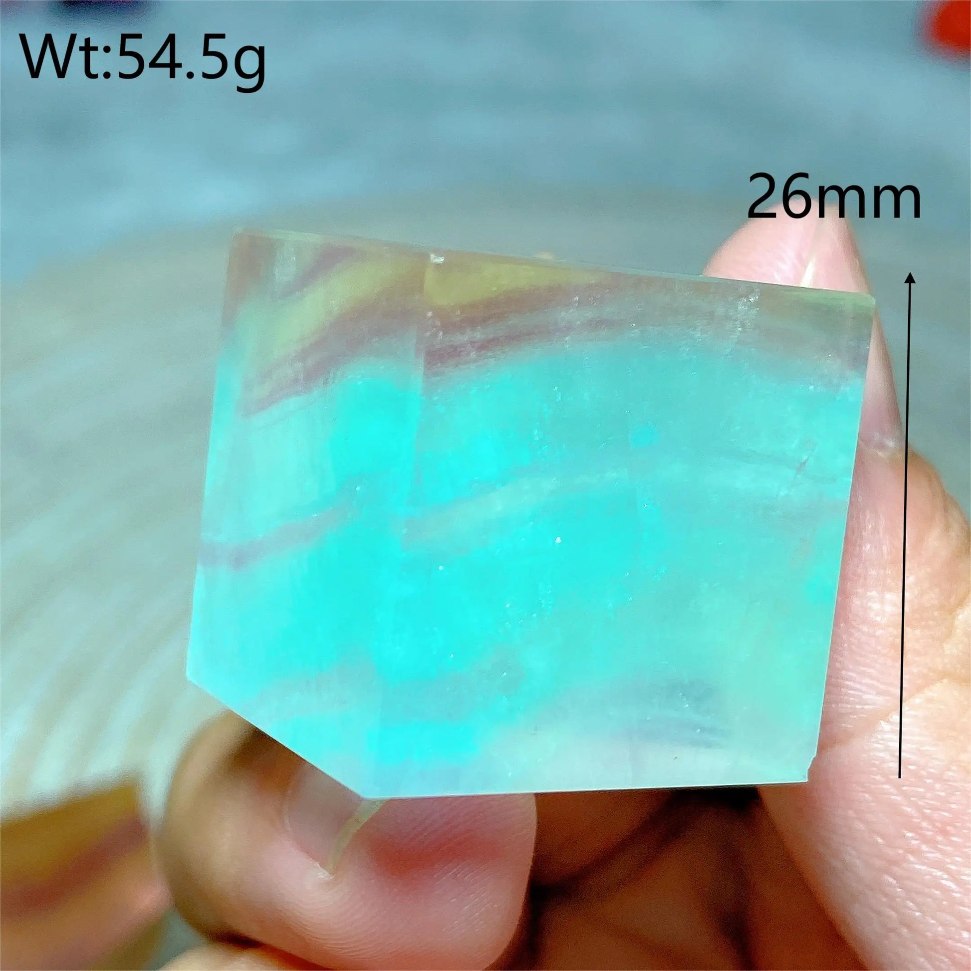 Rainbow Fluorite Cube-ToShay.org