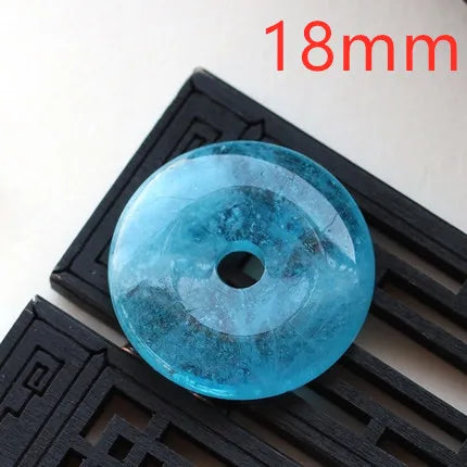 Blue Aquamarine Donut Pendant-ToShay.org