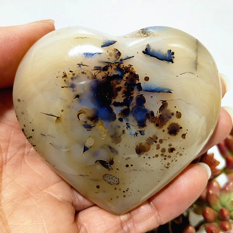 Yellow Moss Agate Heart-ToShay.org