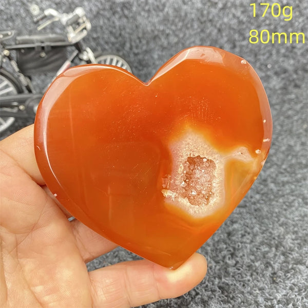 Red Agate Geode Heart-ToShay.org