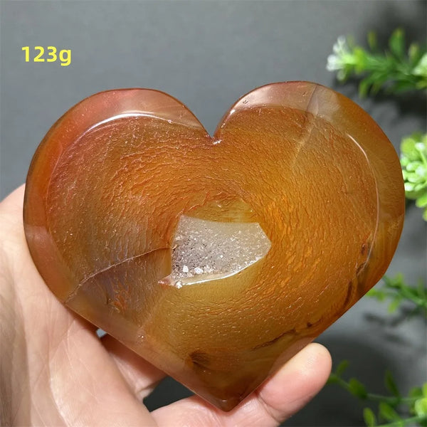 Red Agate Geode Heart-ToShay.org