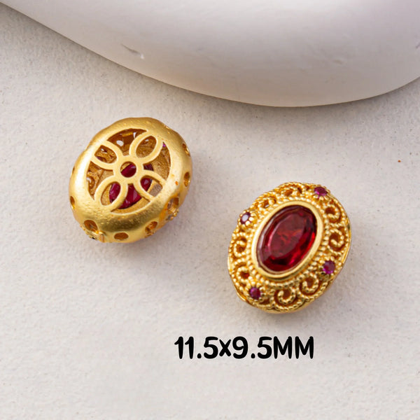 Gold Ruby Beads-ToShay.org
