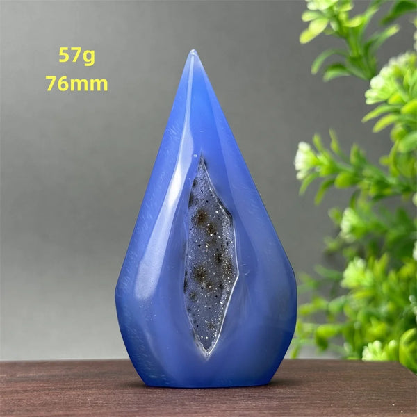 Blue Agate Geode Torch-ToShay.org