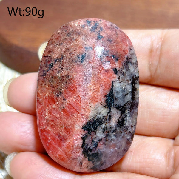 Pink Rhodonite Palm Stone-ToShay.org