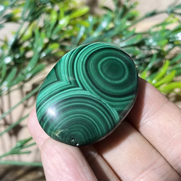 Green Malachite Palm Stone-ToShay.org