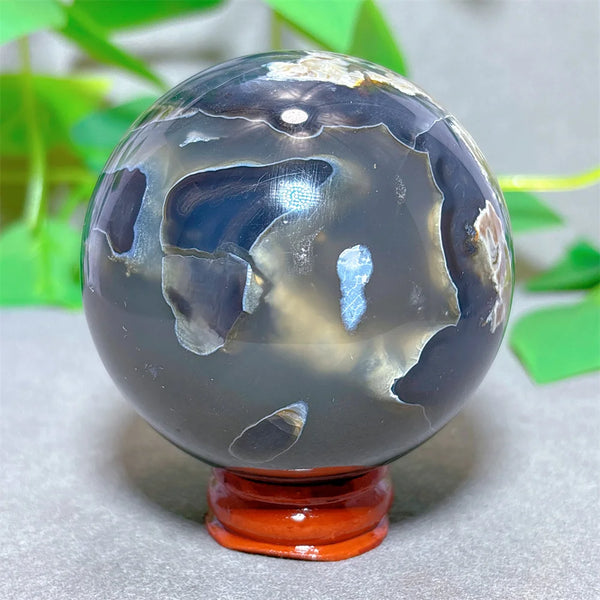 Green Fluorescent Volcanic Agate Ball-ToShay.org