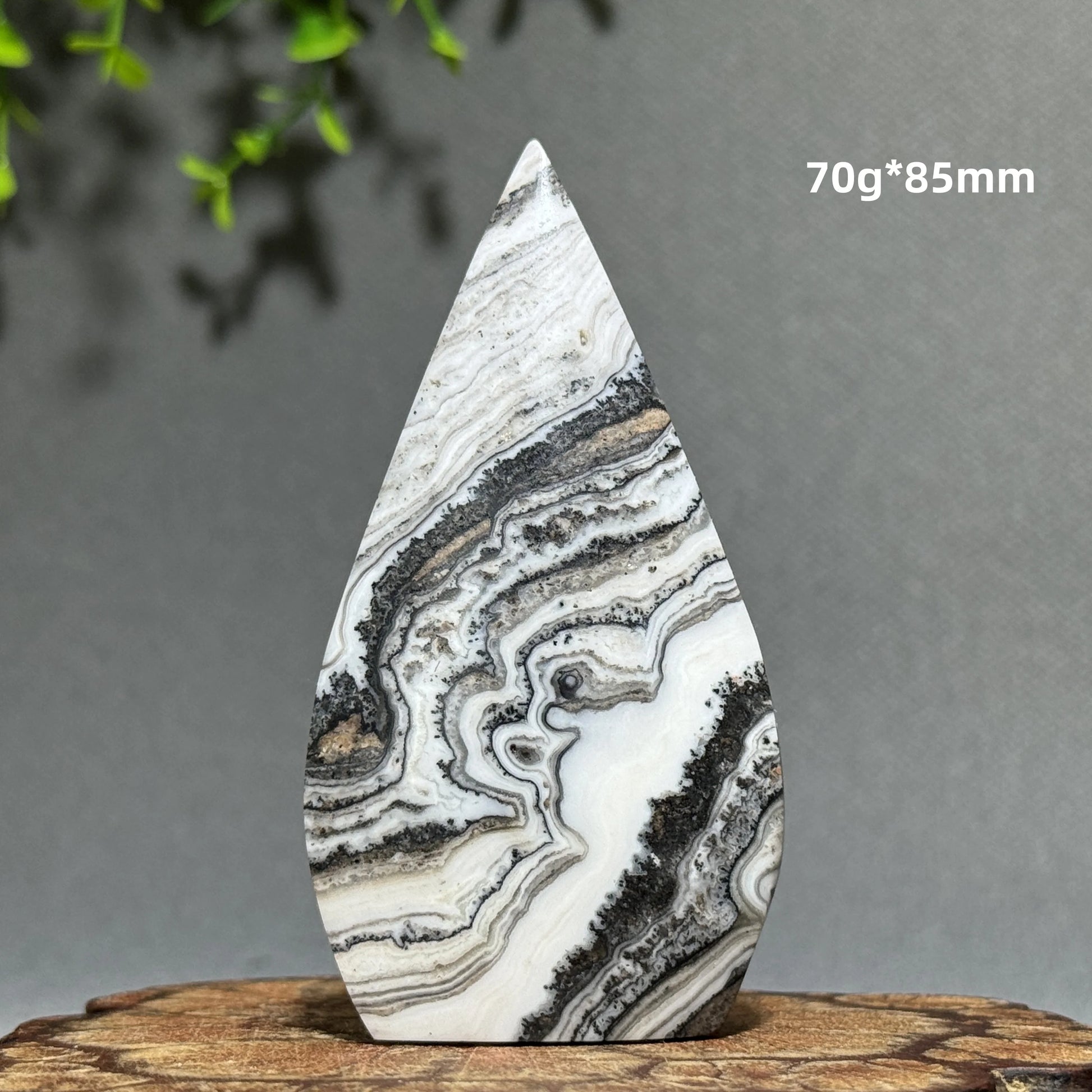 Grey Stripe Agate Torch-ToShay.org