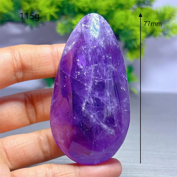 Purple Amethyst Palm Stone-ToShay.org