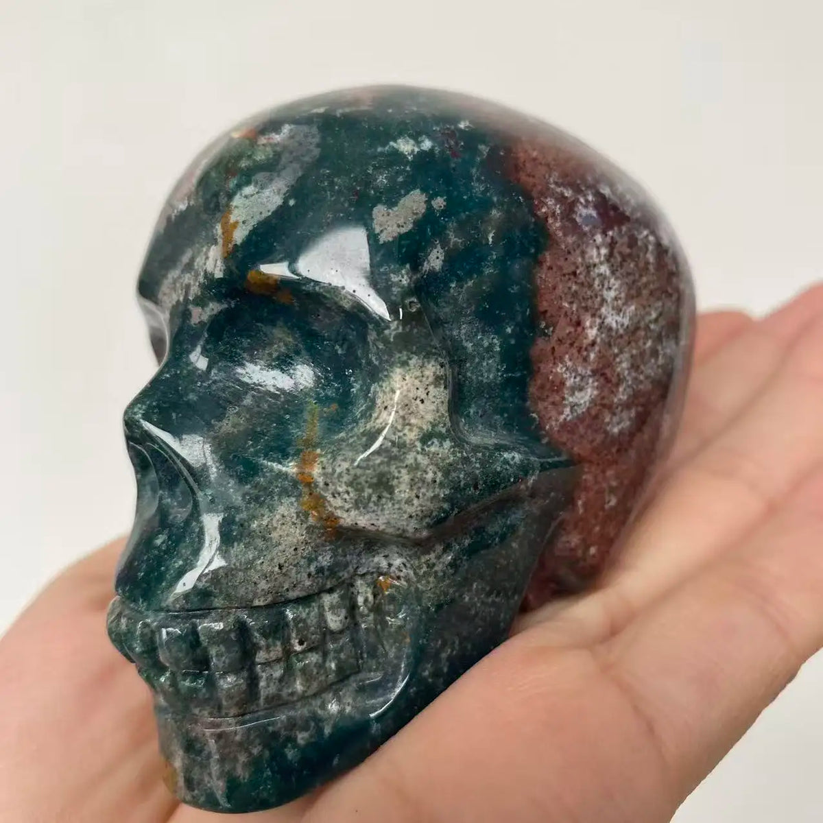 Green Ocean Jade Skull-ToShay.org