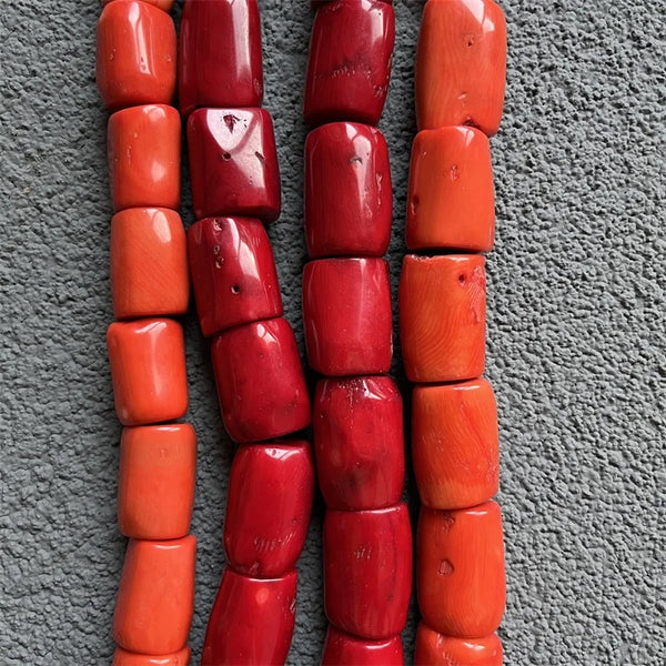 Orange Red Coral Beads-ToShay.org
