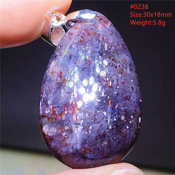 Blue Blood Red Lolite Pendant-ToShay.org