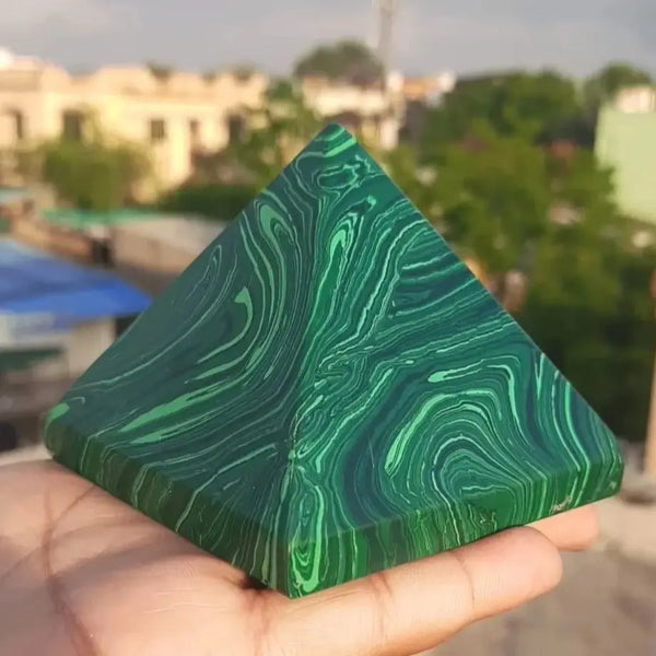 Green Malachite Pyramid-ToShay.org
