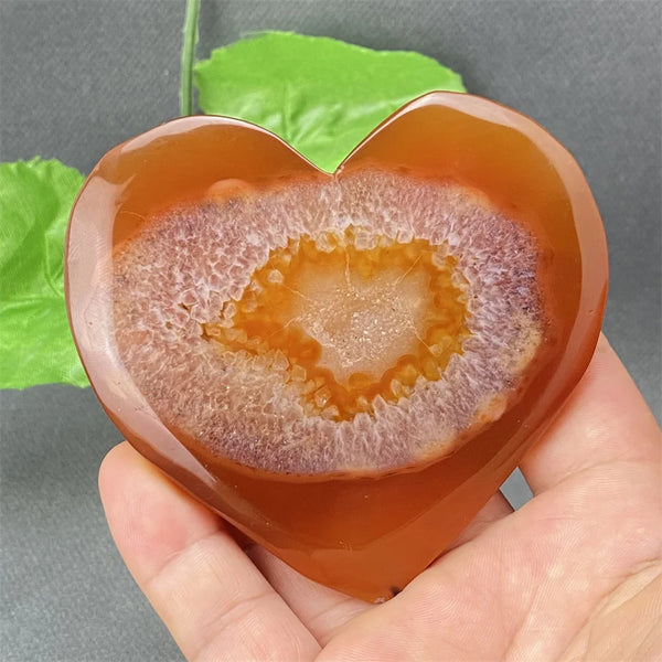 Red Agate Geode Heart-ToShay.org