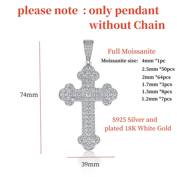 Silver Diamond Cross Pendant-ToShay.org